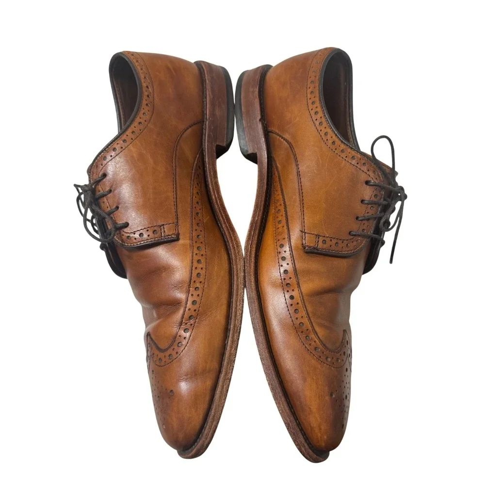 Allen Edmonds Bel Air Wingtip Oxfords Mens 10 D Brown Leather Dress Shoes Good